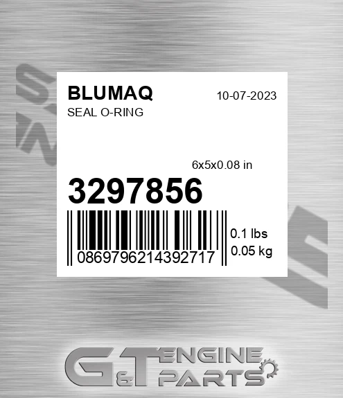 329-7856 Seal O-ring for BLUMAQ