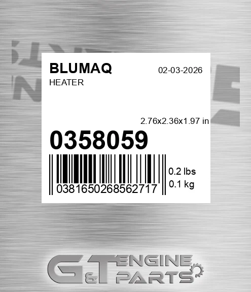 035-8059 Heater for BLUMAQ