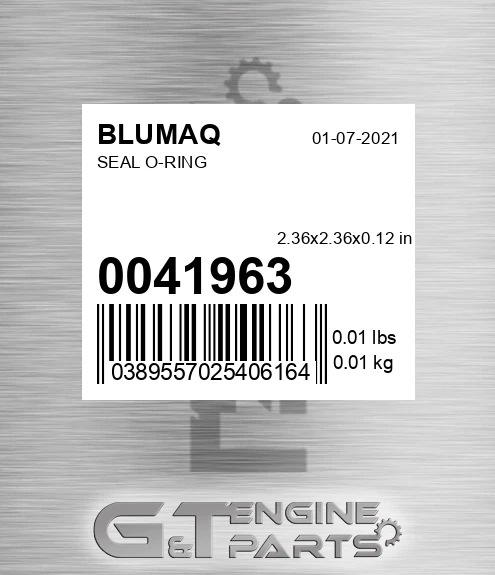 004-1963 Seal O-ring for BLUMAQ