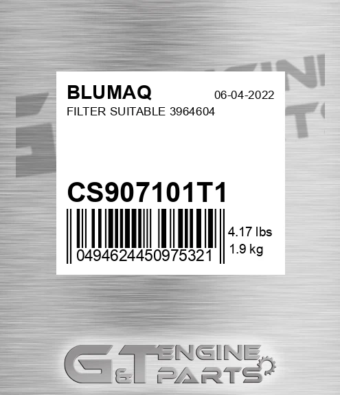 CS907101T1 BLUMAQ Filter Suitable 3964604