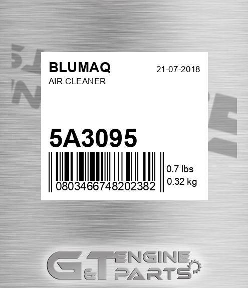 5A-3095 Air Cleaner for BLUMAQ