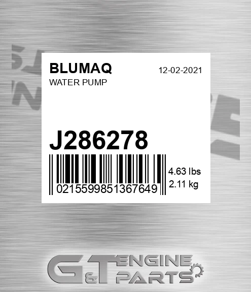 J286278 Water Pump