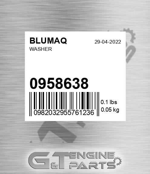 095-8638 Washer for BLUMAQ