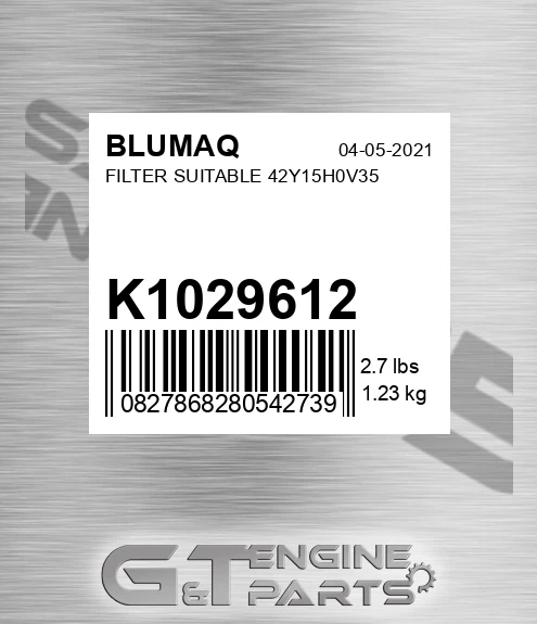 K1029612 Filter Suitable 42y15h0v35
