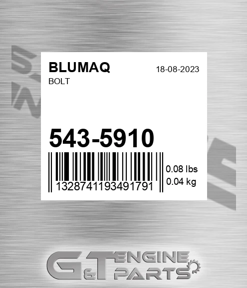 543-5910 Bolt for BLUMAQ