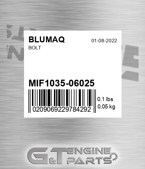 MIF1035-06025 Bolt for BLUMAQ