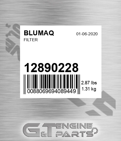 12890228 Filter for BLUMAQ
