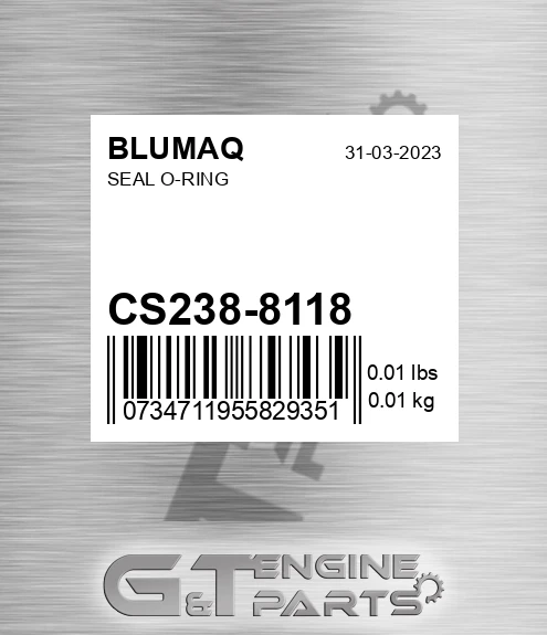CS238-8118 Seal O-ring for BLUMAQ