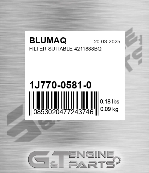 1J770-0581-0 Filter Suitable 4211888bq