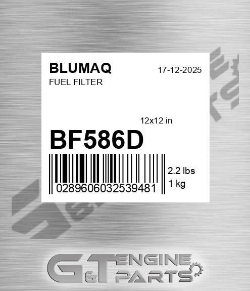 BF586D Filter Suitable 3i1196bq for BLUMAQ