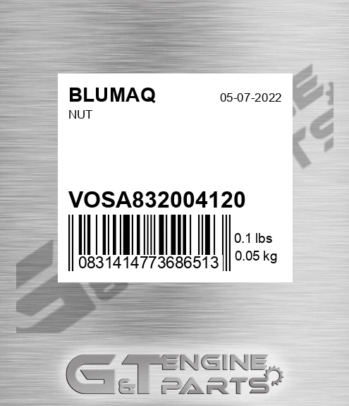 VOSA8320-04120 Nut for BLUMAQ