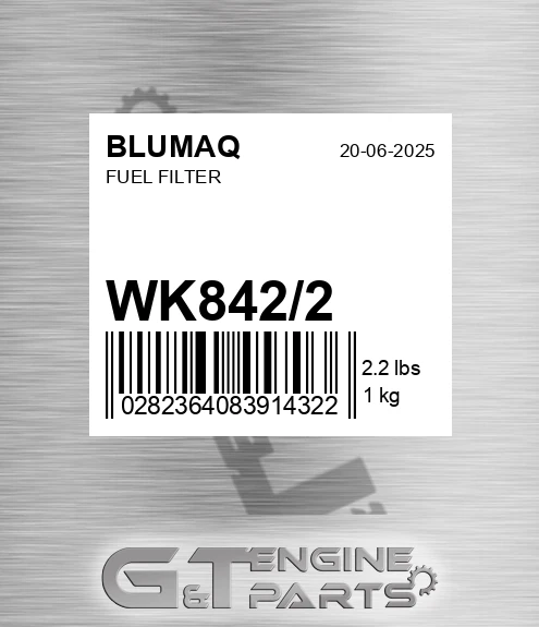 WK842/2 Filter Suitable 3i1196bq for BLUMAQ