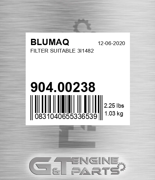 904.00238 Filter Suitable 3i1482 for BLUMAQ