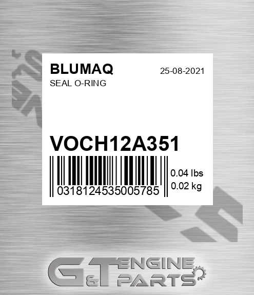 VOCH12A-351 Seal O-ring for BLUMAQ