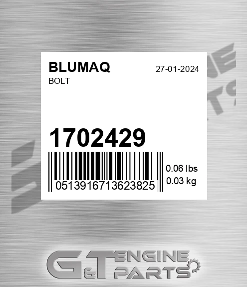 170-2429 Bolt for BLUMAQ