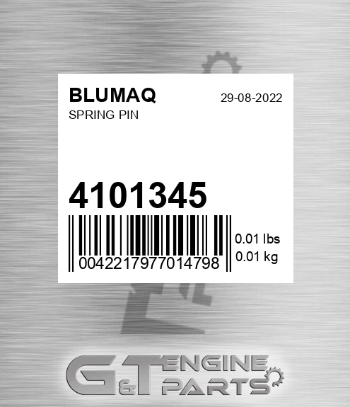 4101345 Spring Pin for BLUMAQ