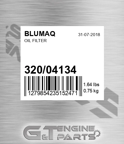 32004134 Oil Filter for BLUMAQ