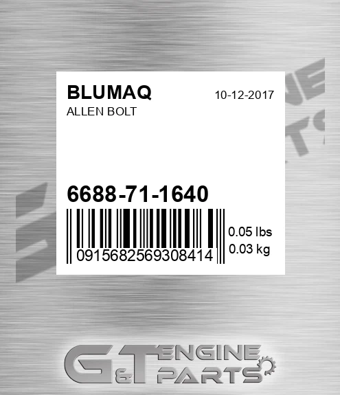 6688-71-1640 Allen Bolt for BLUMAQ