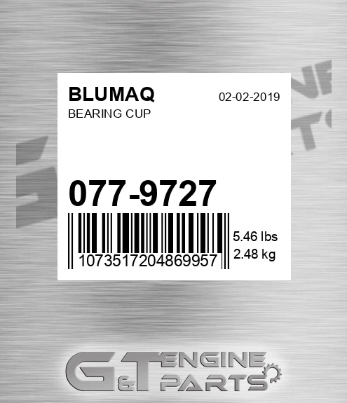 077-9727 Bearing Cup for BLUMAQ