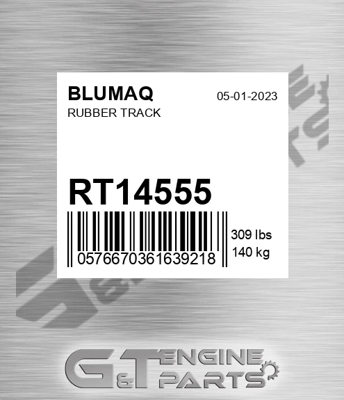 RT14555 Rubber Track for BLUMAQ