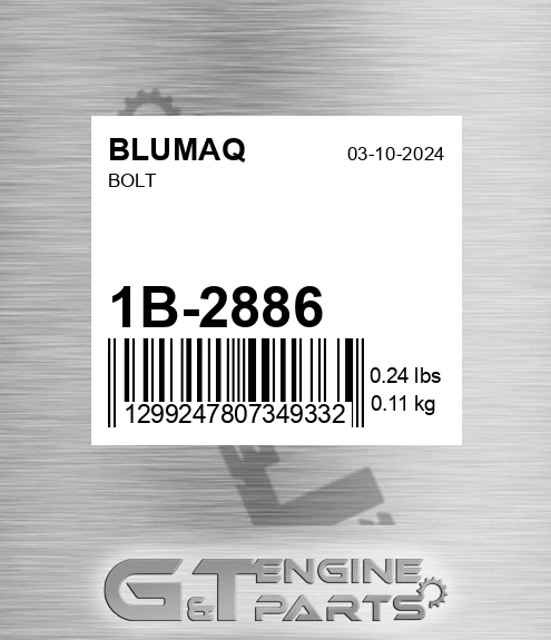 1B-2886 Bolt