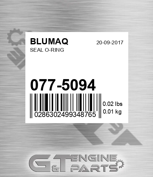 077-5094 Seal O-ring for BLUMAQ