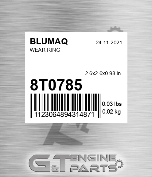 8T-0785 Wear Ring for BLUMAQ