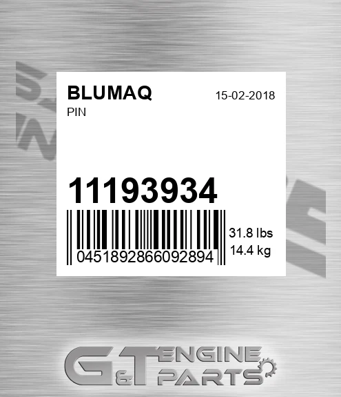 11193934 Pin for BLUMAQ