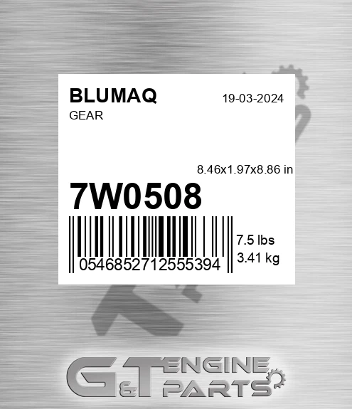 7W-0508 Gear for BLUMAQ