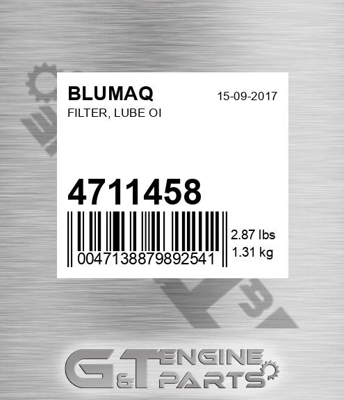 4711458 Filter, Lube Oi