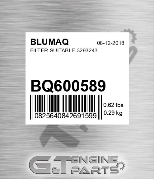 BQ600589 Filter Suitable 3293243 for BLUMAQ