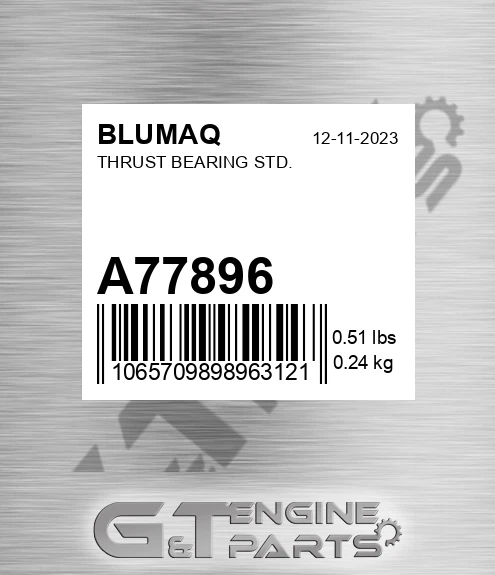 A77896 BLUMAQ Thrust Bearing Std.
