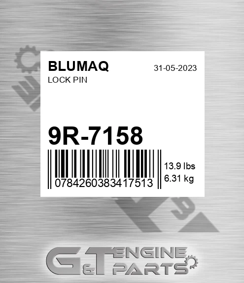9R-7158 Lock Pin for BLUMAQ