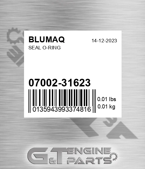 07002-31623 Seal O-ring for BLUMAQ