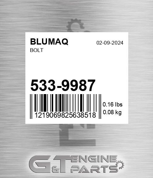 533-9987 Bolt for BLUMAQ