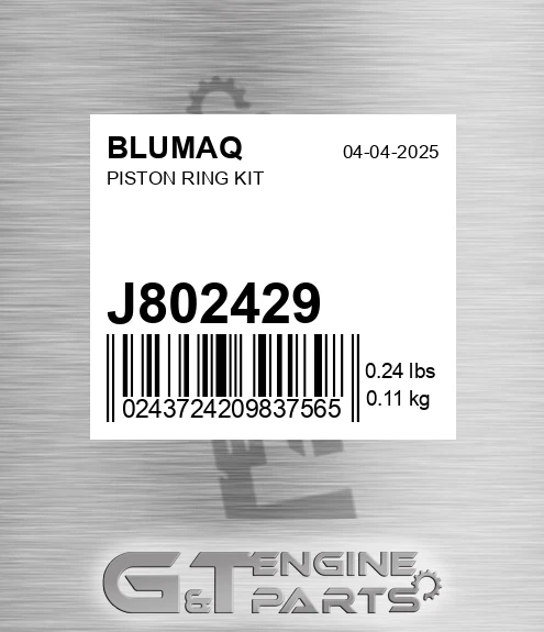 J802429 Piston Ring Kit