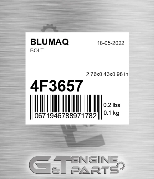 4F-3657 Bolt for BLUMAQ