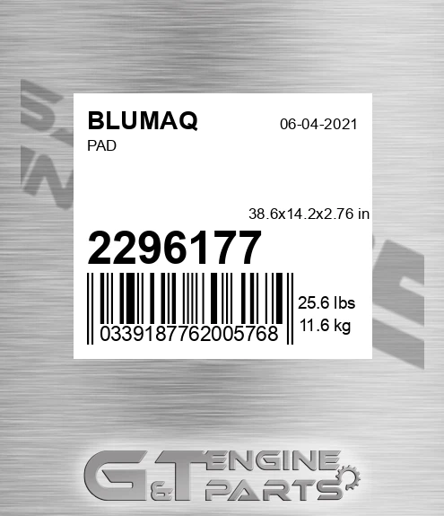 229-6177 Pad for BLUMAQ