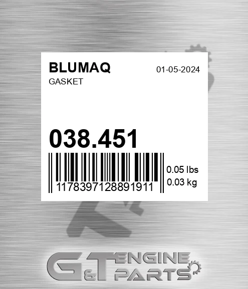 038.451 Gasket for BLUMAQ