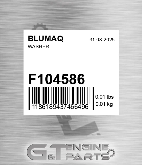 F104586 Washer for BLUMAQ