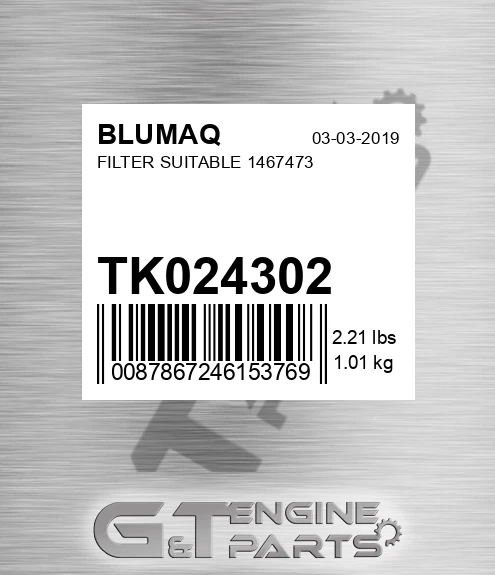 TK024302 BLUMAQ Filter Suitable 1467473