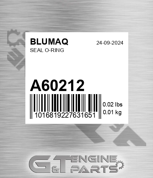 A60212 Seal O-ring