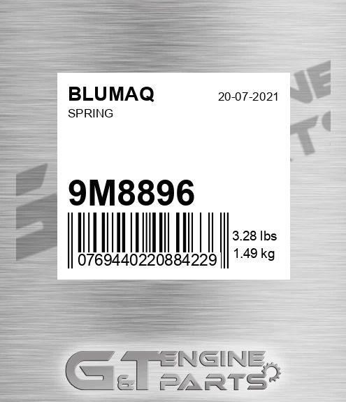 9M-8896 Spring for BLUMAQ