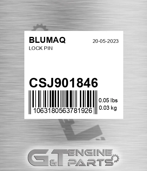 CSJ901846 Lock Pin for BLUMAQ