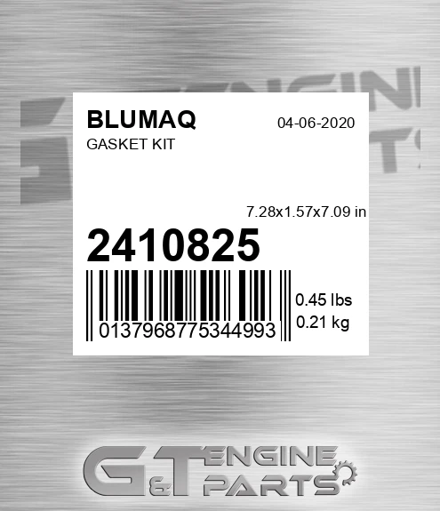 241-0825 Gasket Kit for BLUMAQ
