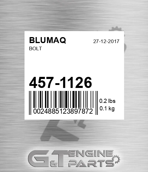 457-1126 Bolt for BLUMAQ