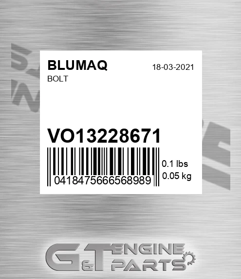 VO13228671 Bolt for BLUMAQ