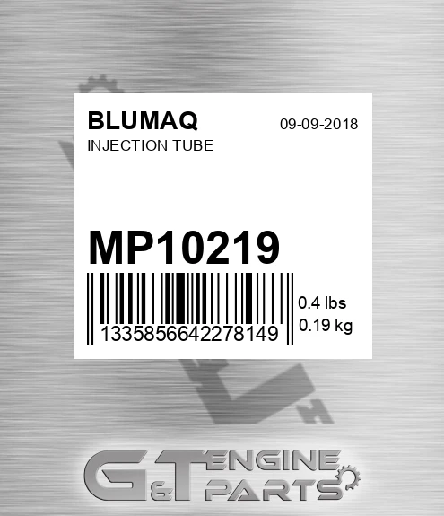 MP10219 Injection Tube for BLUMAQ