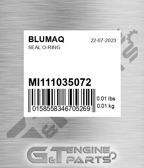 MI111035072 Seal O-ring for BLUMAQ