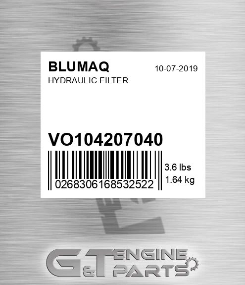 VO104207040 BLUMAQ Hydraulic Filter